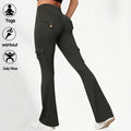 Yoga Flare Pants for Women Cargo Pocket Workout Leggings