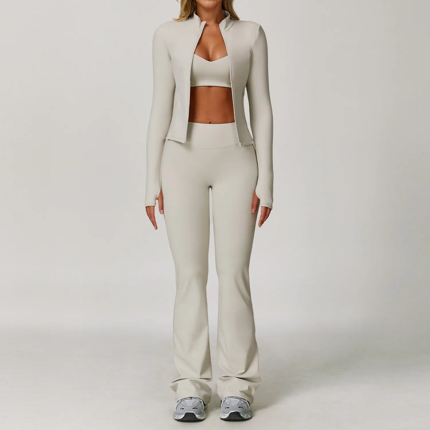 2/3PCS Yoga Suit Sports Set Gym Set Women Tracksuit Running Workout Clothes Long Sleeve Sports Bra Athletic Wear Yoga Clothing